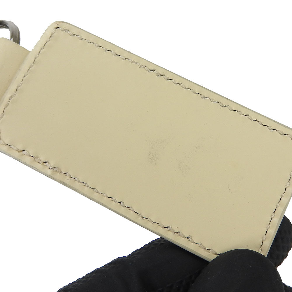 Dolce & Gabbana Leather Key Ring Ivory