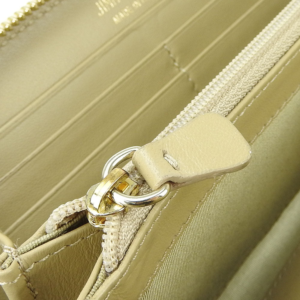 Jimmy Choo Leather Purse Champagne Gold