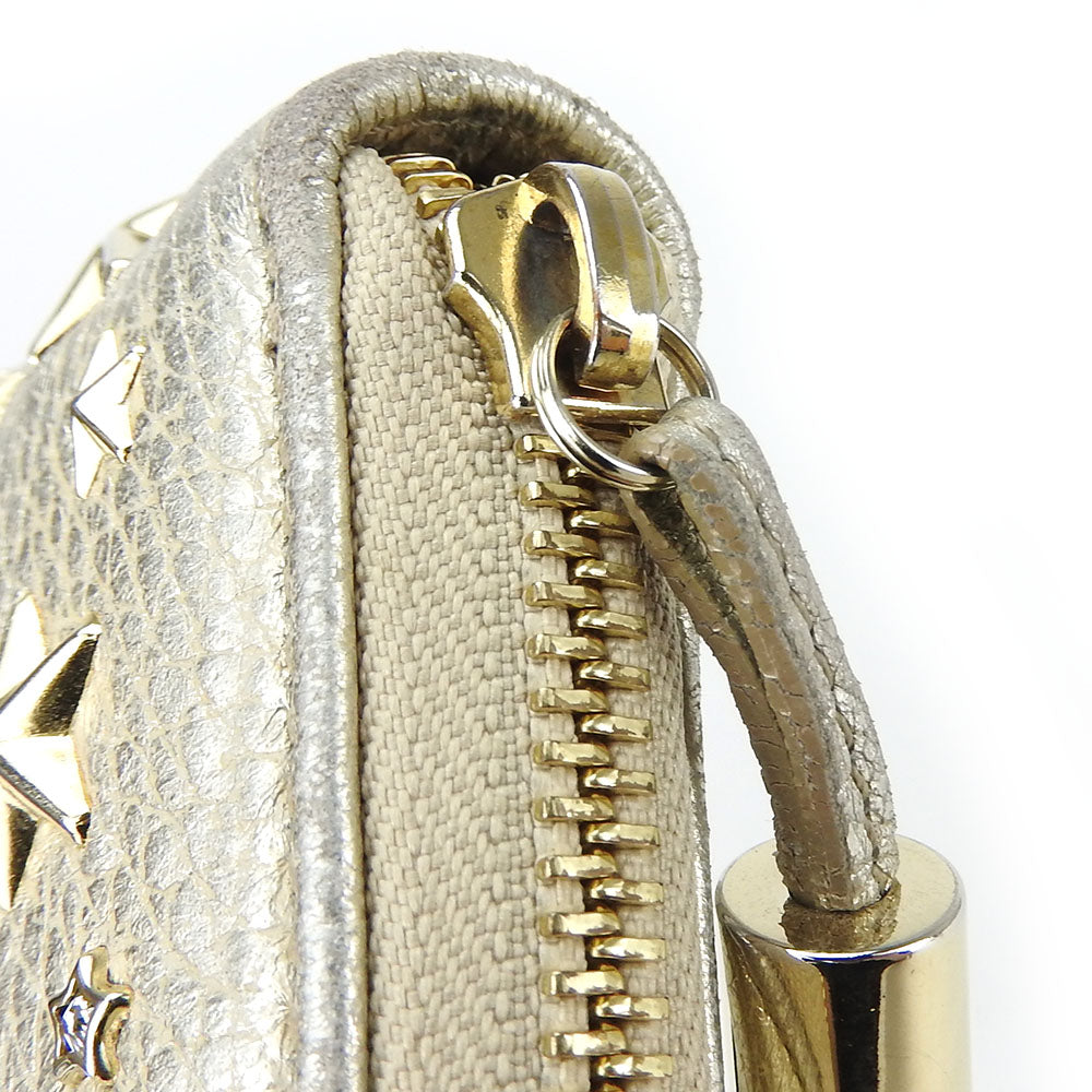 Jimmy Choo Leather Purse Champagne Gold