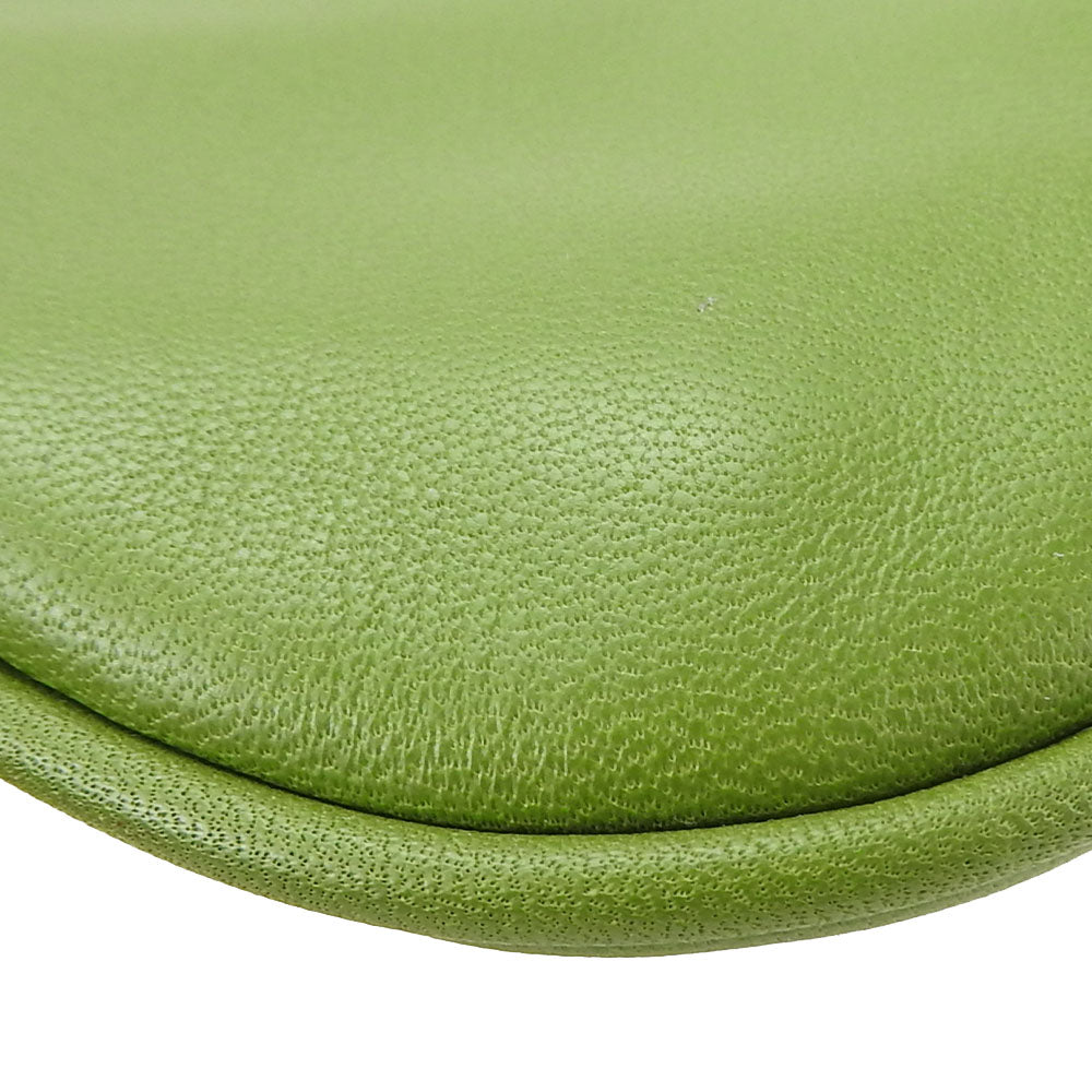 USED COACH Leather Green Pouch