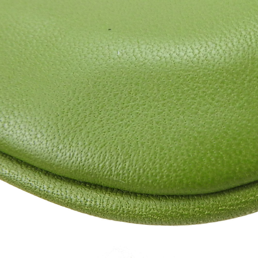 USED COACH Leather Green Pouch