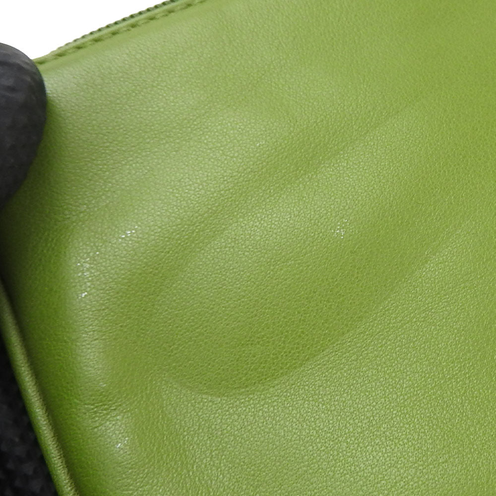 USED COACH Leather Green Pouch