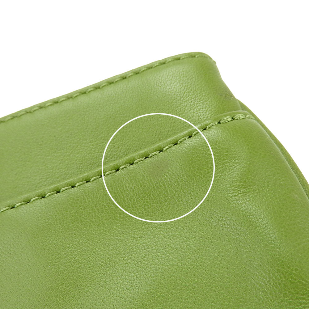 USED COACH Leather Green Pouch