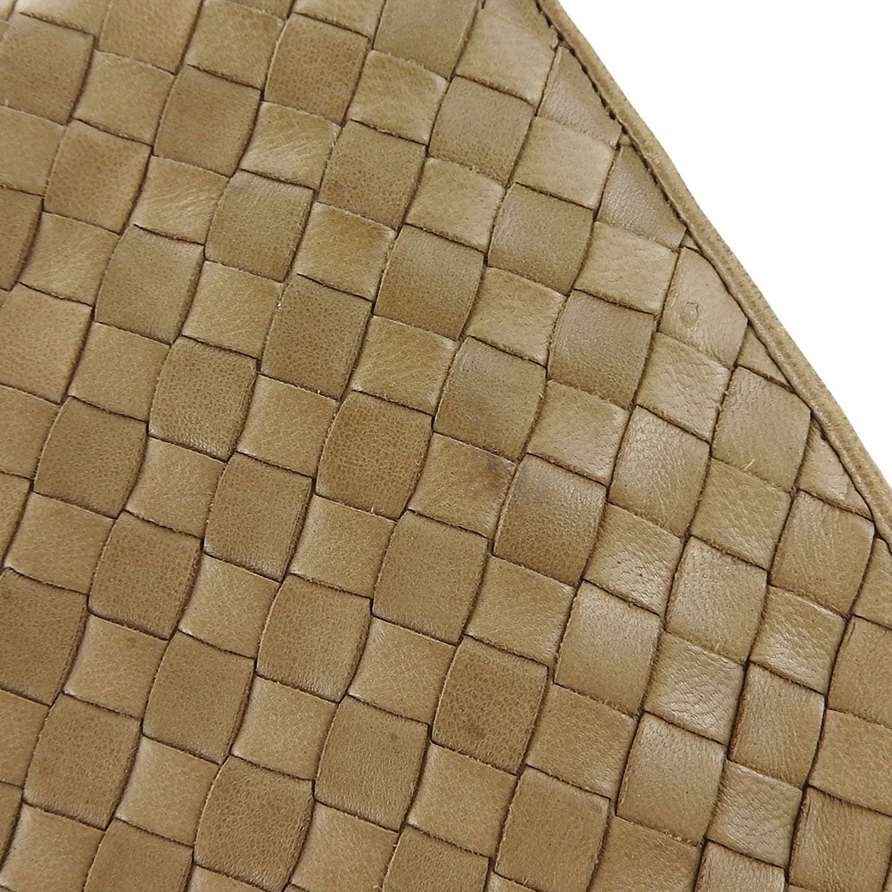 Bottega Veneta Leather Clutch Bag Beige