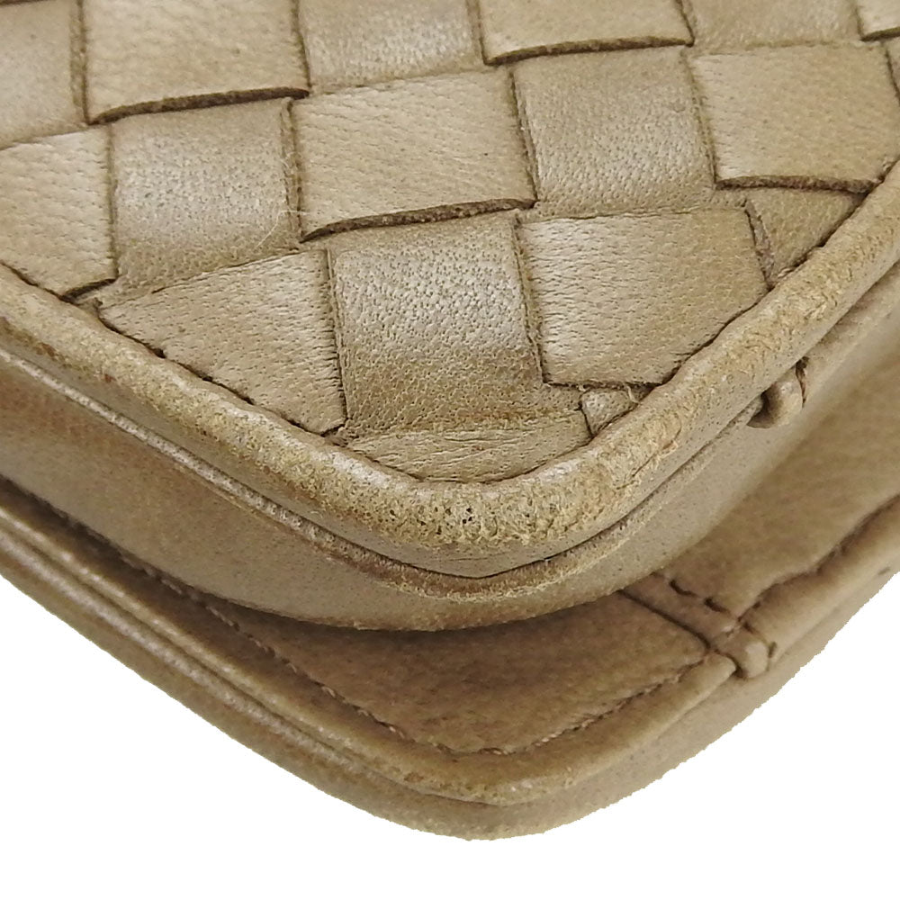 Bottega Veneta Leather Clutch Bag Beige