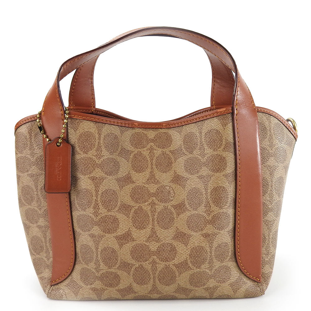 Coach Handbag 79251 PVC Leather Brown