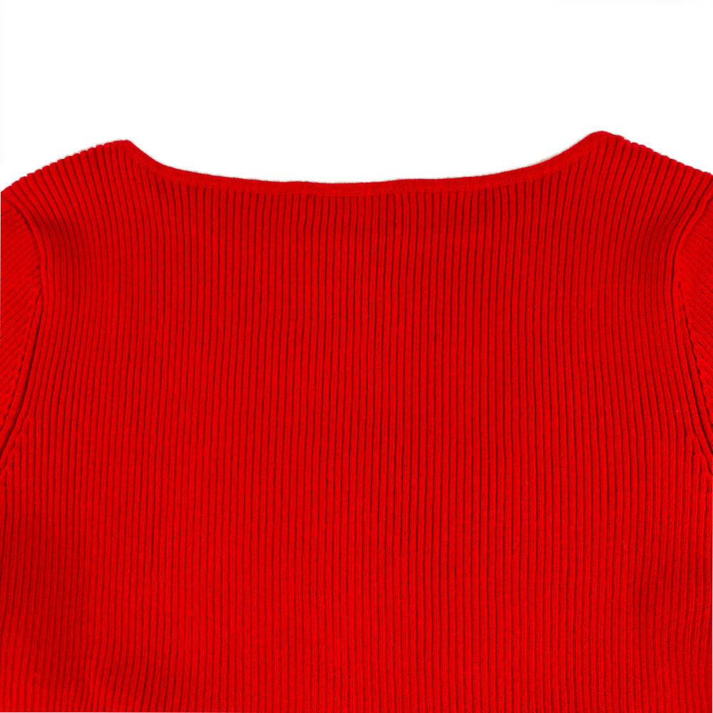 Ralph Lauren Red Cotton Knit Top M