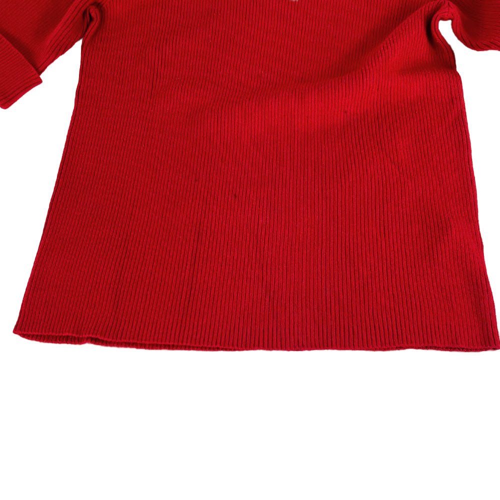 Ralph Lauren Red Cotton Knit Top M