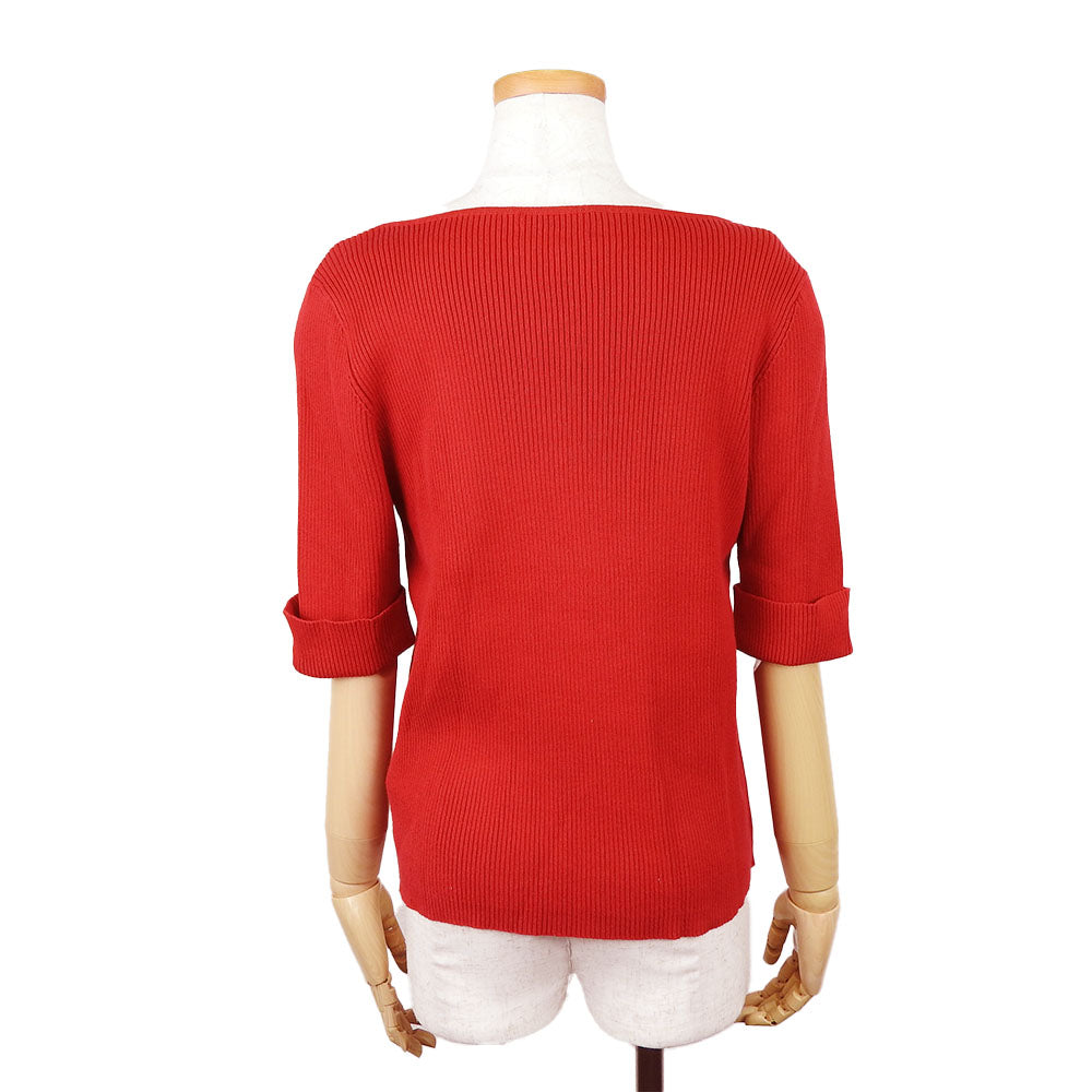 Ralph Lauren Red Cotton Knit Top M