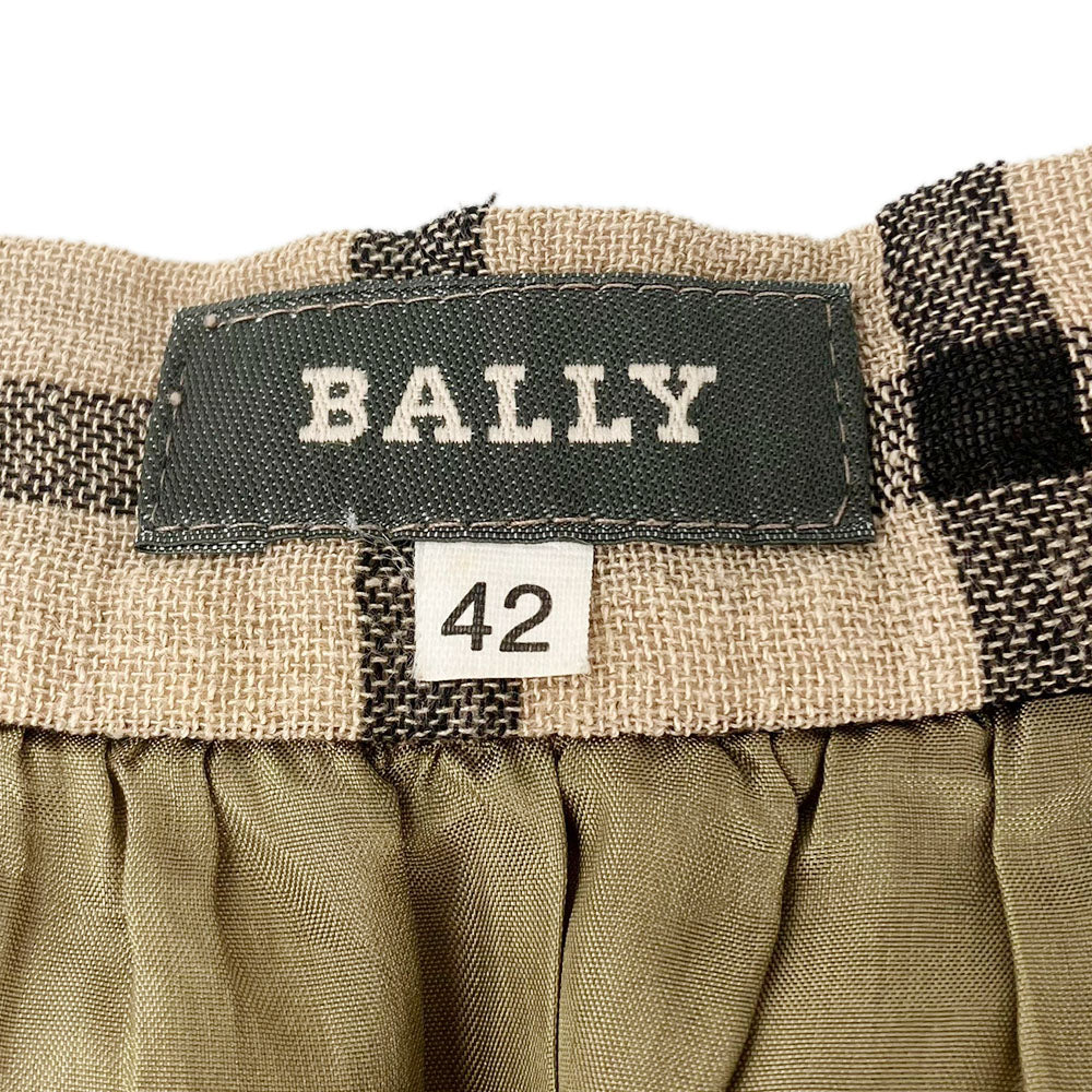 Bally Skirt 42 Hemp Acetate Cupra Beige Black