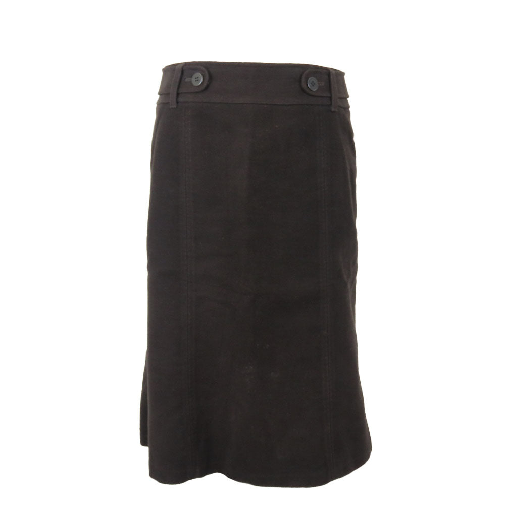 Burberry London Cotton Skirt 36 Dark Brown