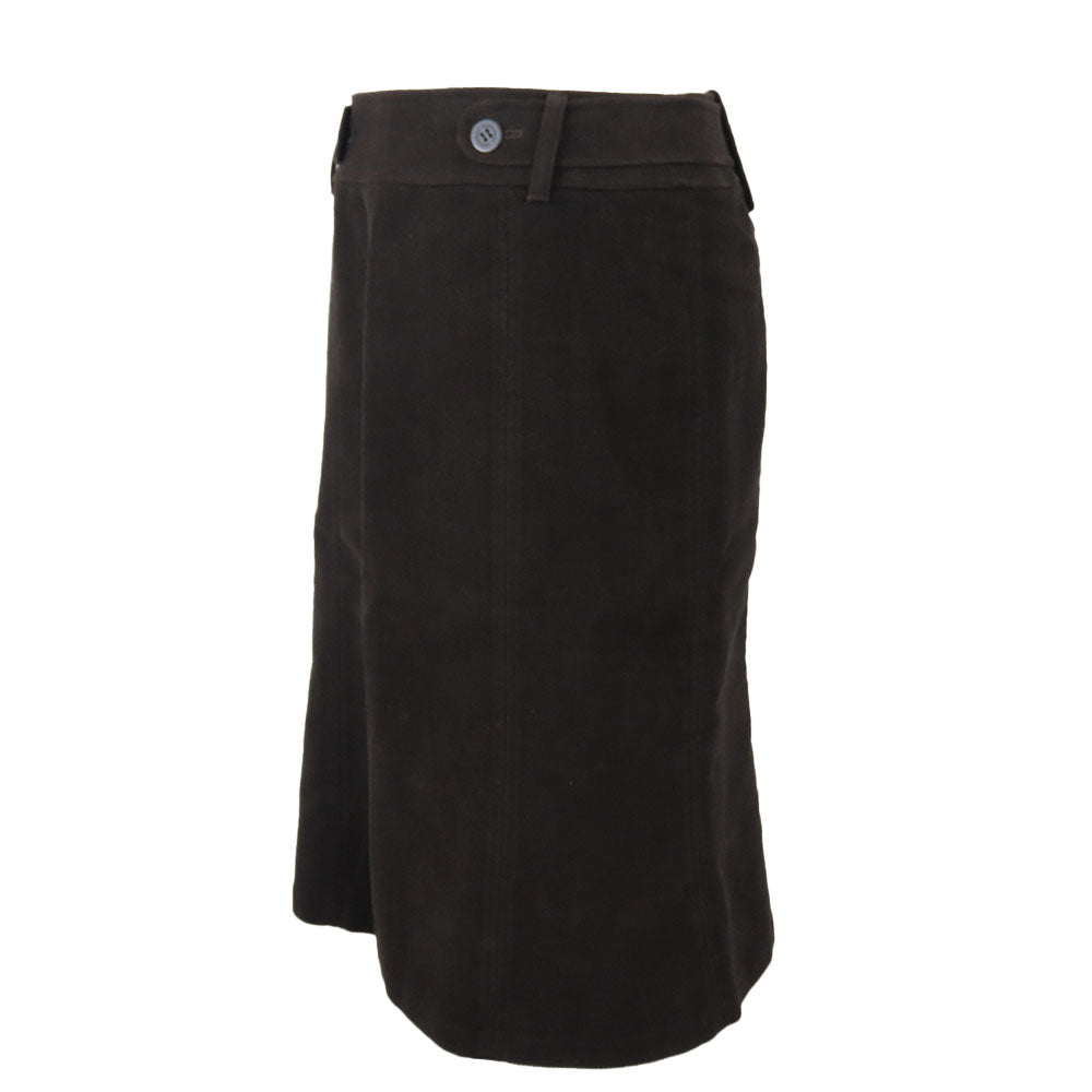 Burberry London Cotton Skirt 36 Dark Brown