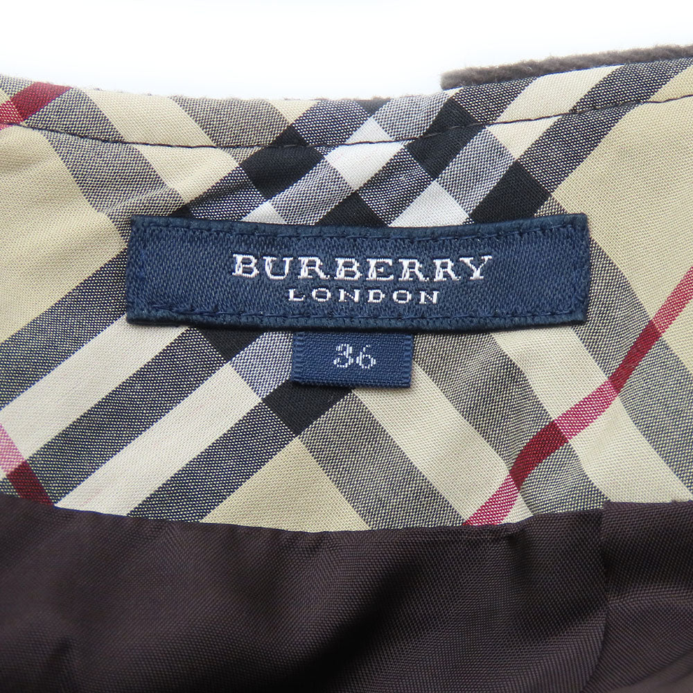 Burberry London Cotton Skirt 36 Dark Brown