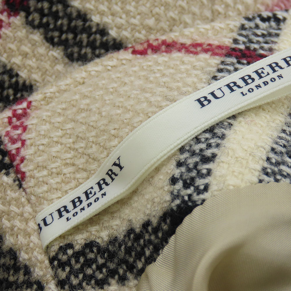 Burberry London Wool Skirt 36 Beige Check