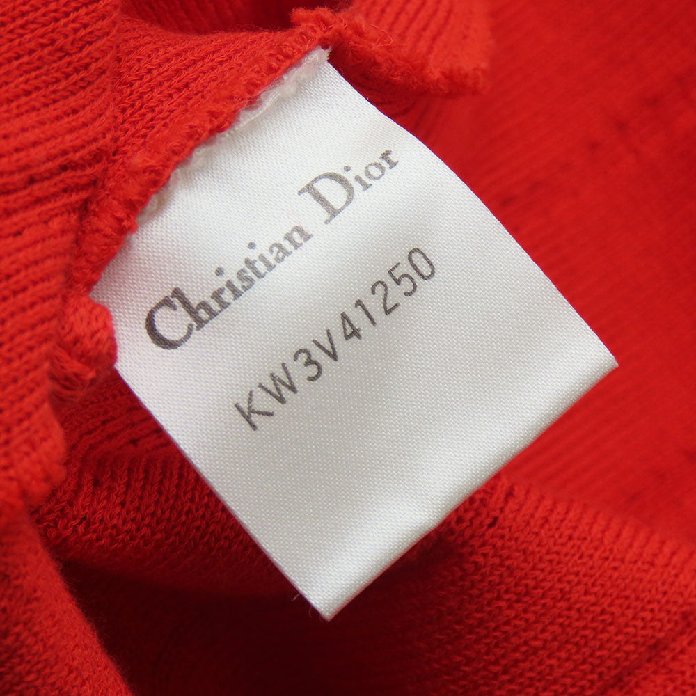 Christian Dior Red Cardigan M Cotton Rayon