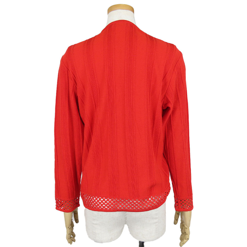 Christian Dior Red Cardigan M Cotton Rayon