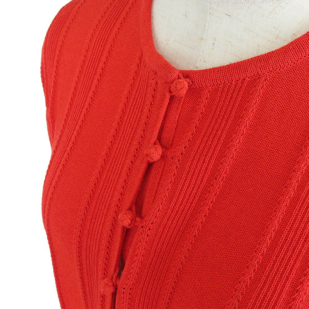 Christian Dior Red Cardigan M Cotton Rayon