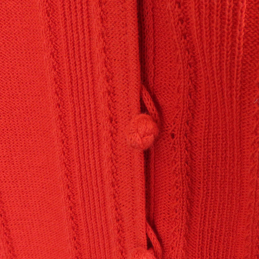 Christian Dior Red Cardigan M Cotton Rayon