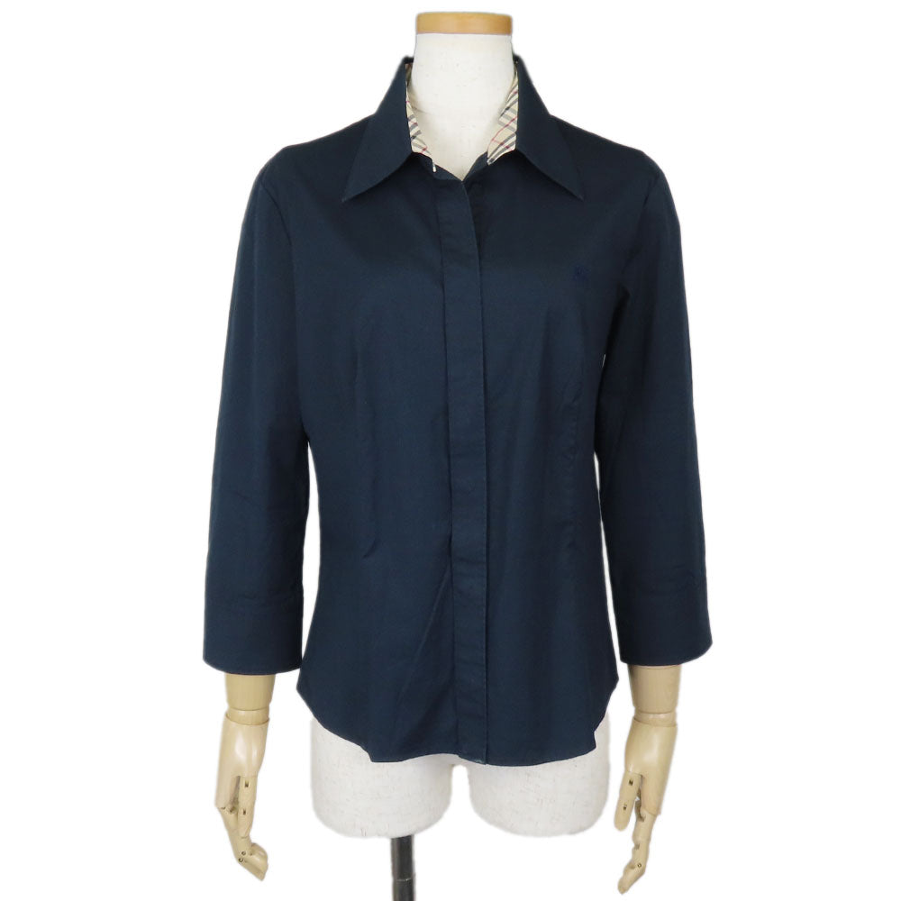 Burberry London Cotton Polyurethane Shirt Navy