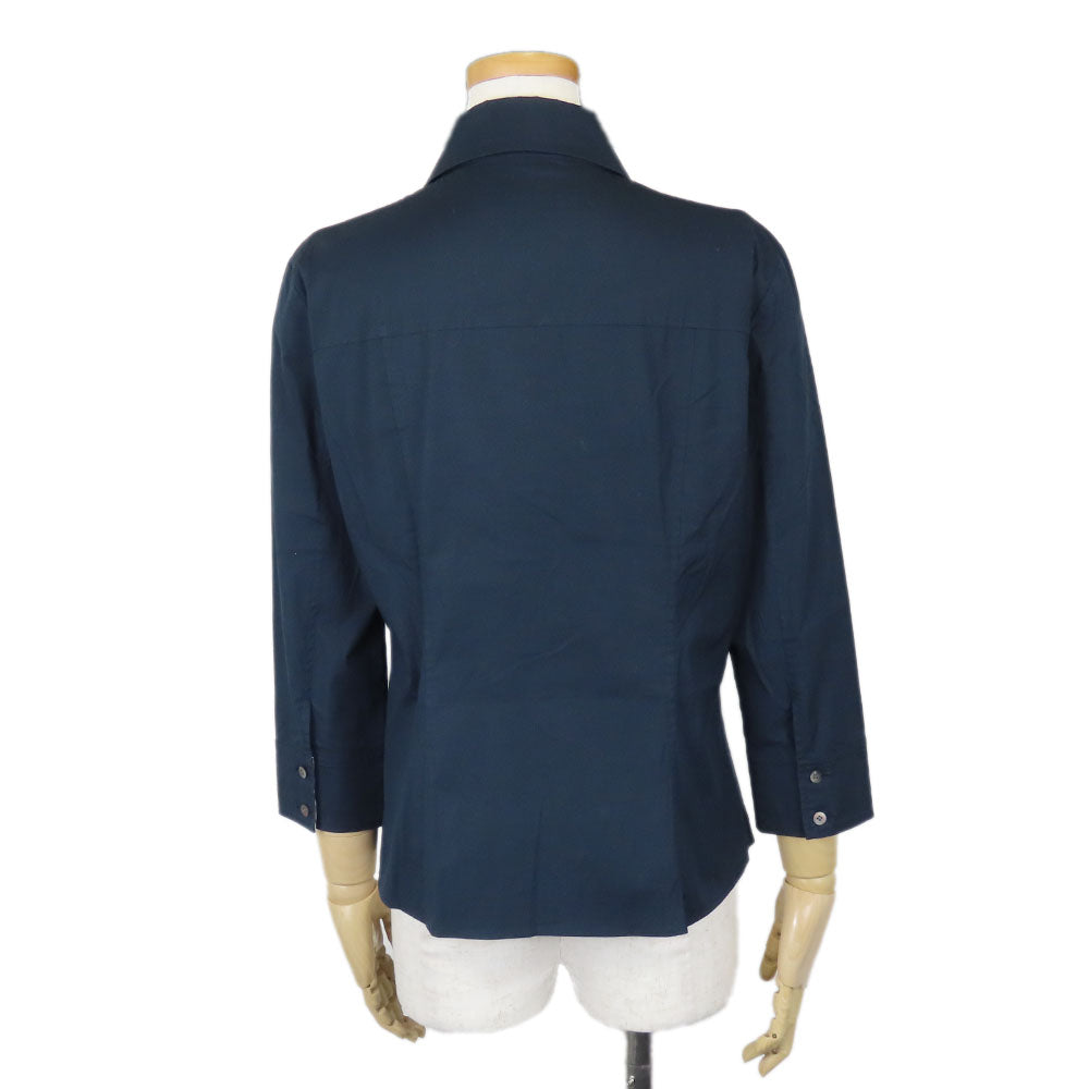 Burberry London Cotton Polyurethane Shirt Navy