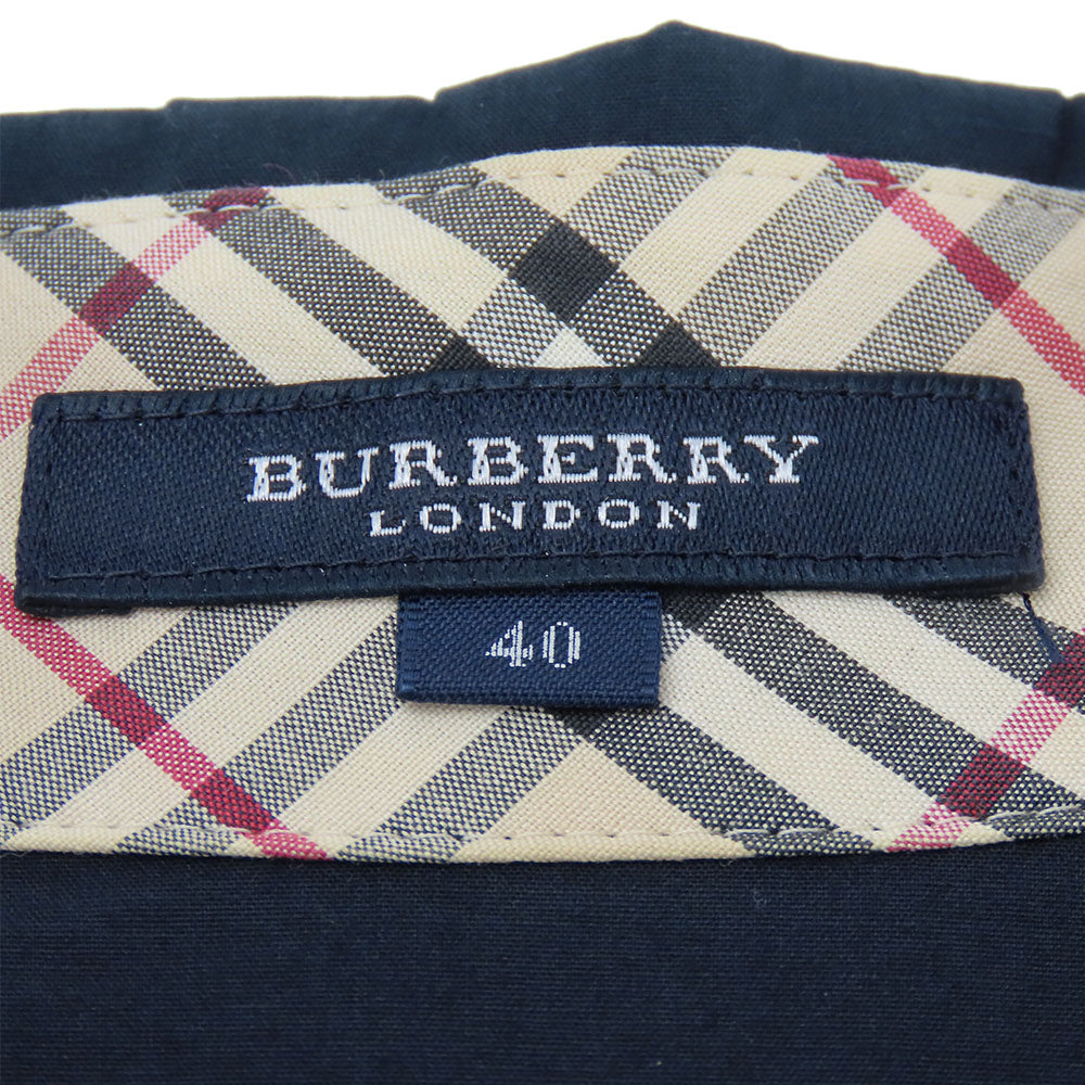 Burberry London Cotton Polyurethane Shirt Navy