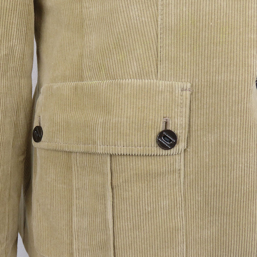 Burberry Corduroy Tailored Jacket 38 Beige