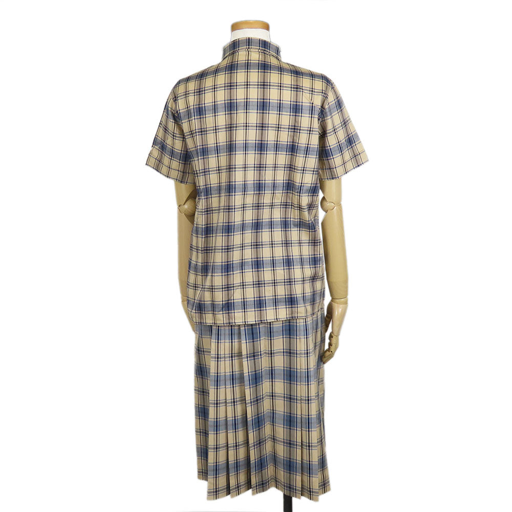 DAKS Polyester Cotton Check Shirt Skirt Set