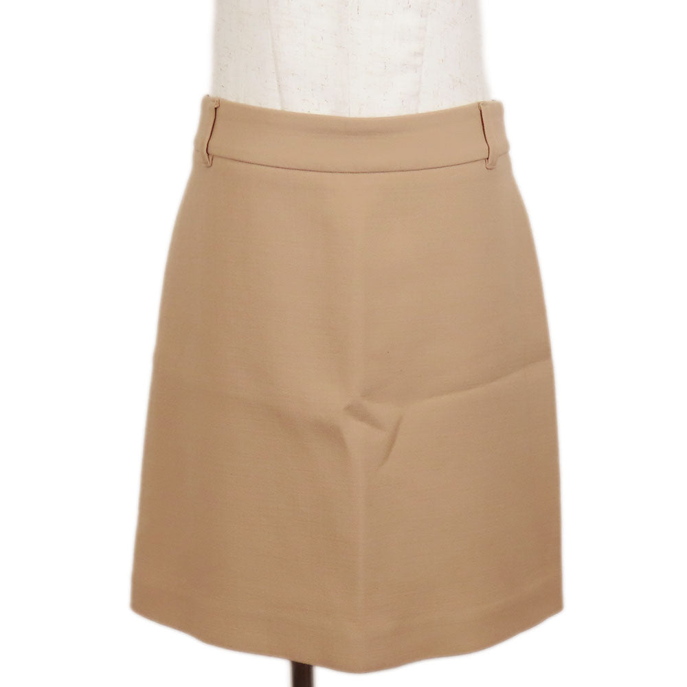 Max Mara Wool Cotton Skirt Beige