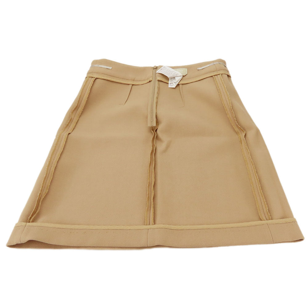 Max Mara Wool Cotton Skirt Beige