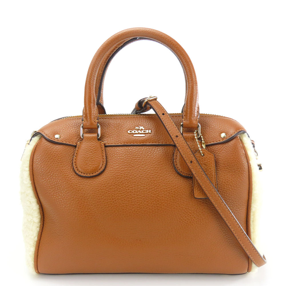 USED COACH Leather Handbag F36689 2WAY