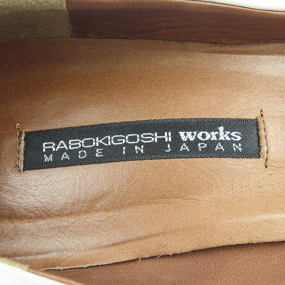 RABOKIGOSHI Works Leather Pumps Gray