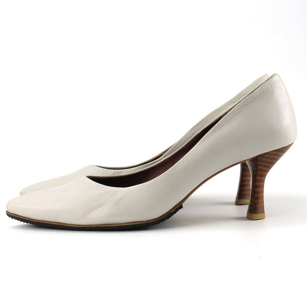 RABOKIGOSHI Works Leather Pumps Gray