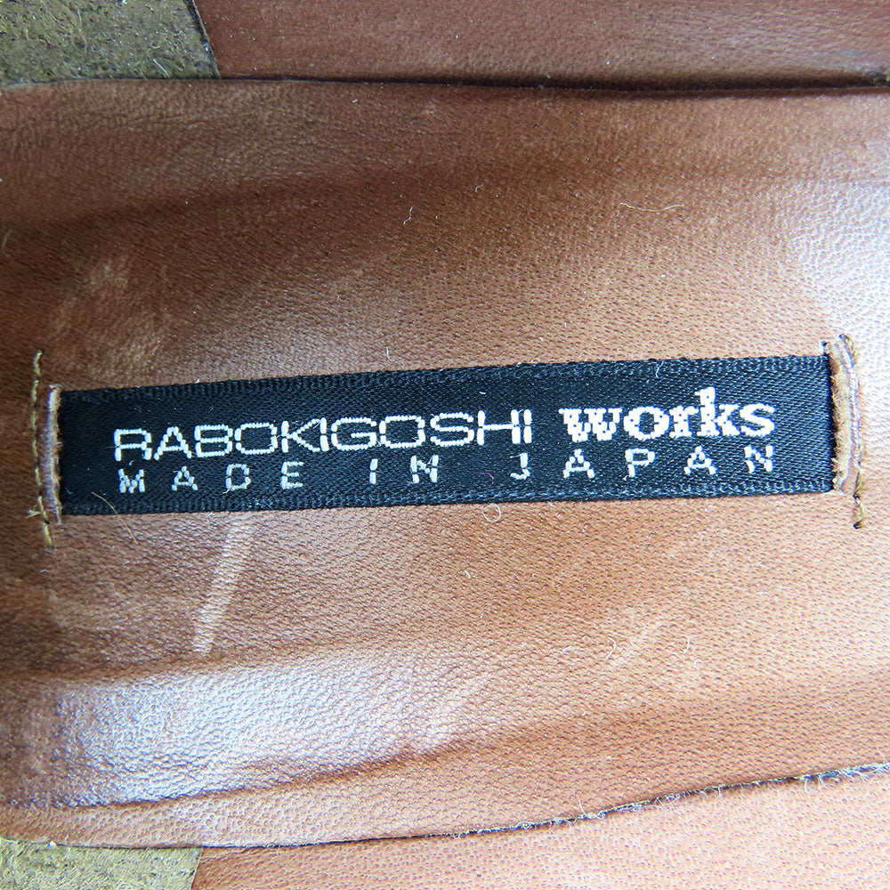 RABOKIGOSHI Works Leather Pumps Ice Gray