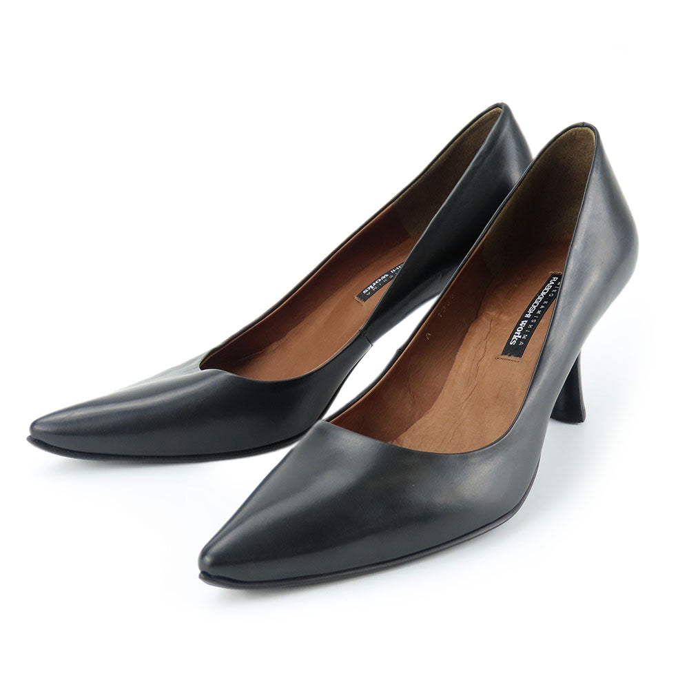 RABOKIGOSHI Works Leather Pumps Black