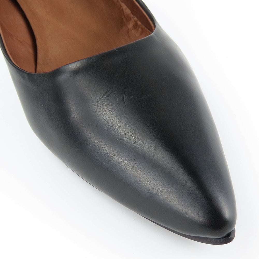 RABOKIGOSHI Works Leather Pumps Black