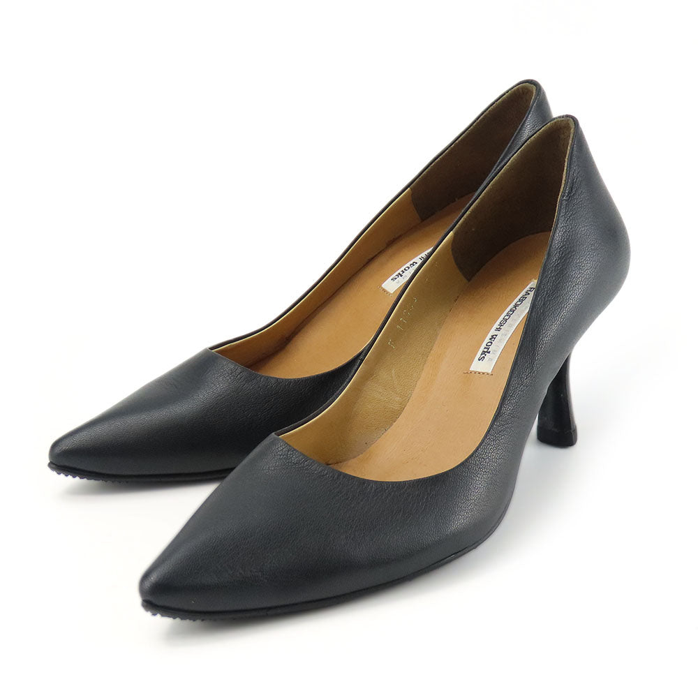 RABOKIGOSHI Works Leather Pumps Black