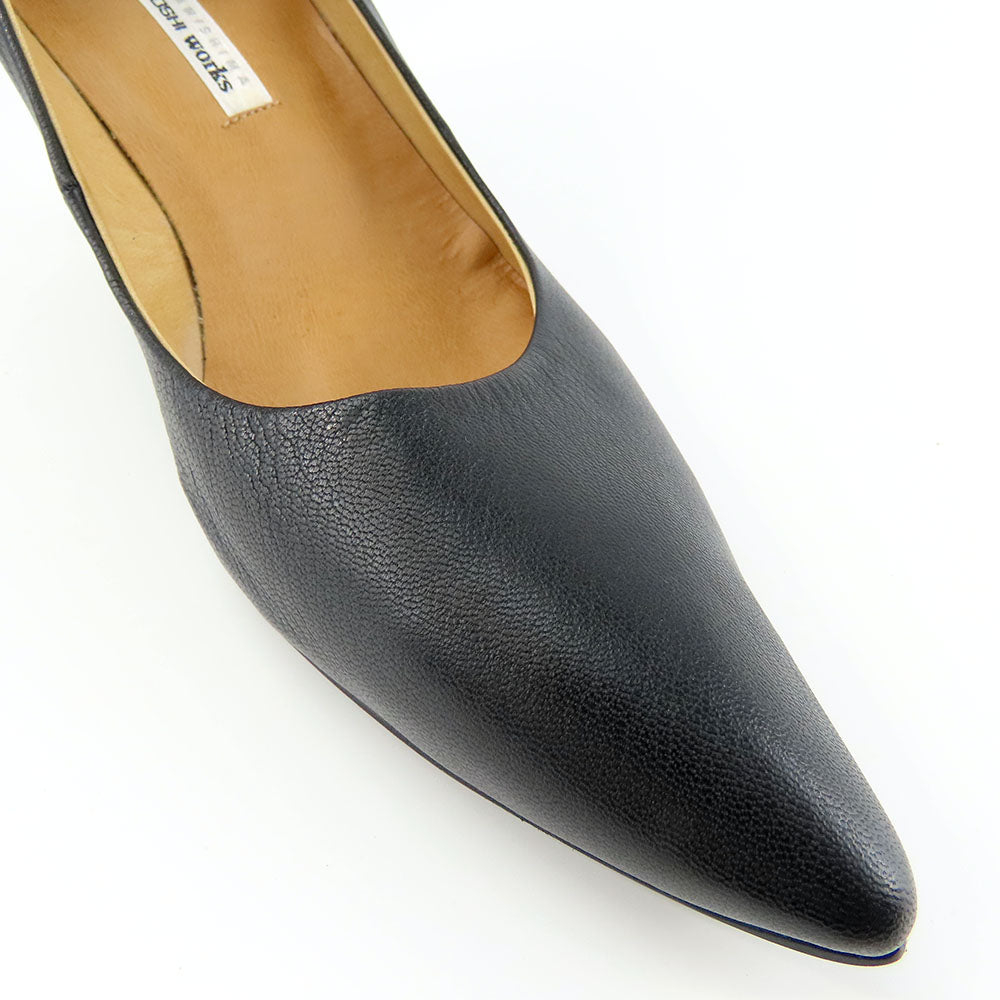 RABOKIGOSHI Works Leather Pumps Black