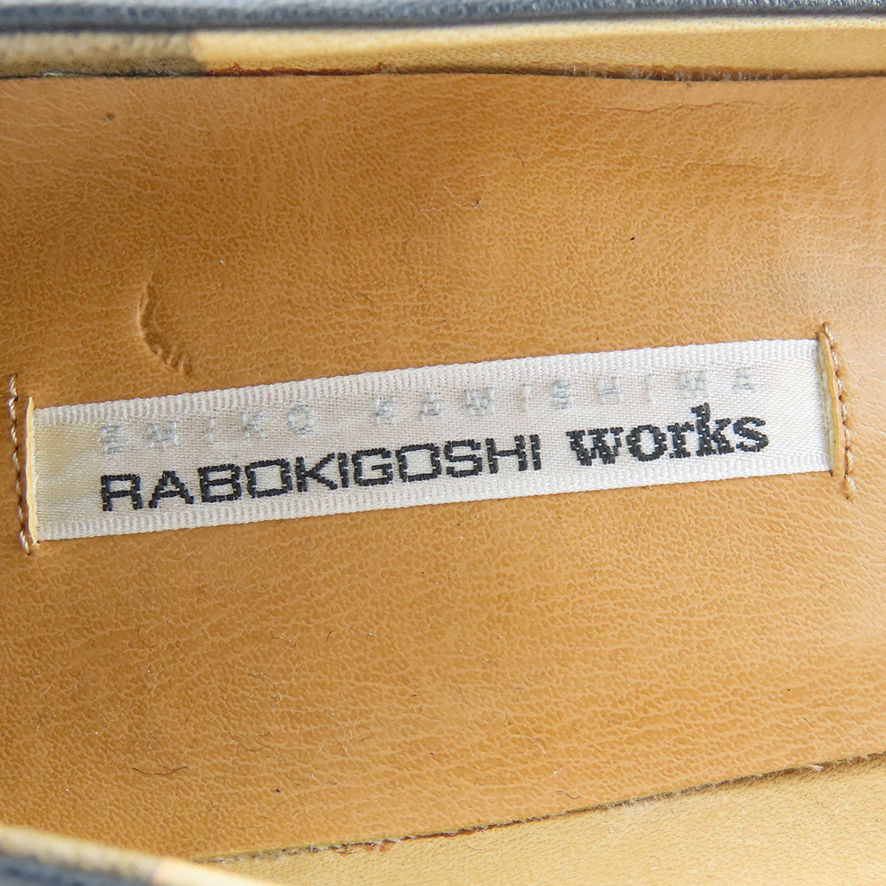 RABOKIGOSHI Works Leather Pumps Black