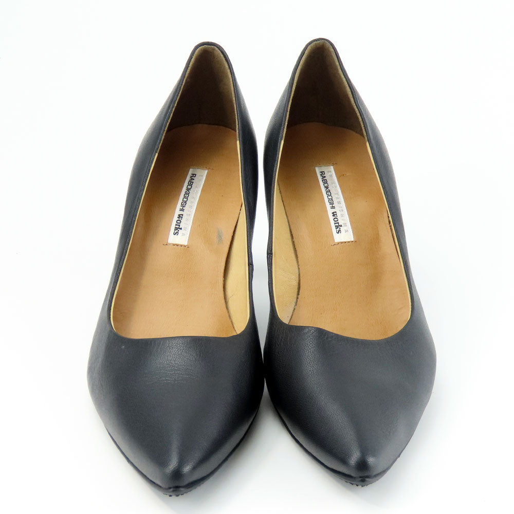 RABOKIGOSHI Works Leather Pumps Black