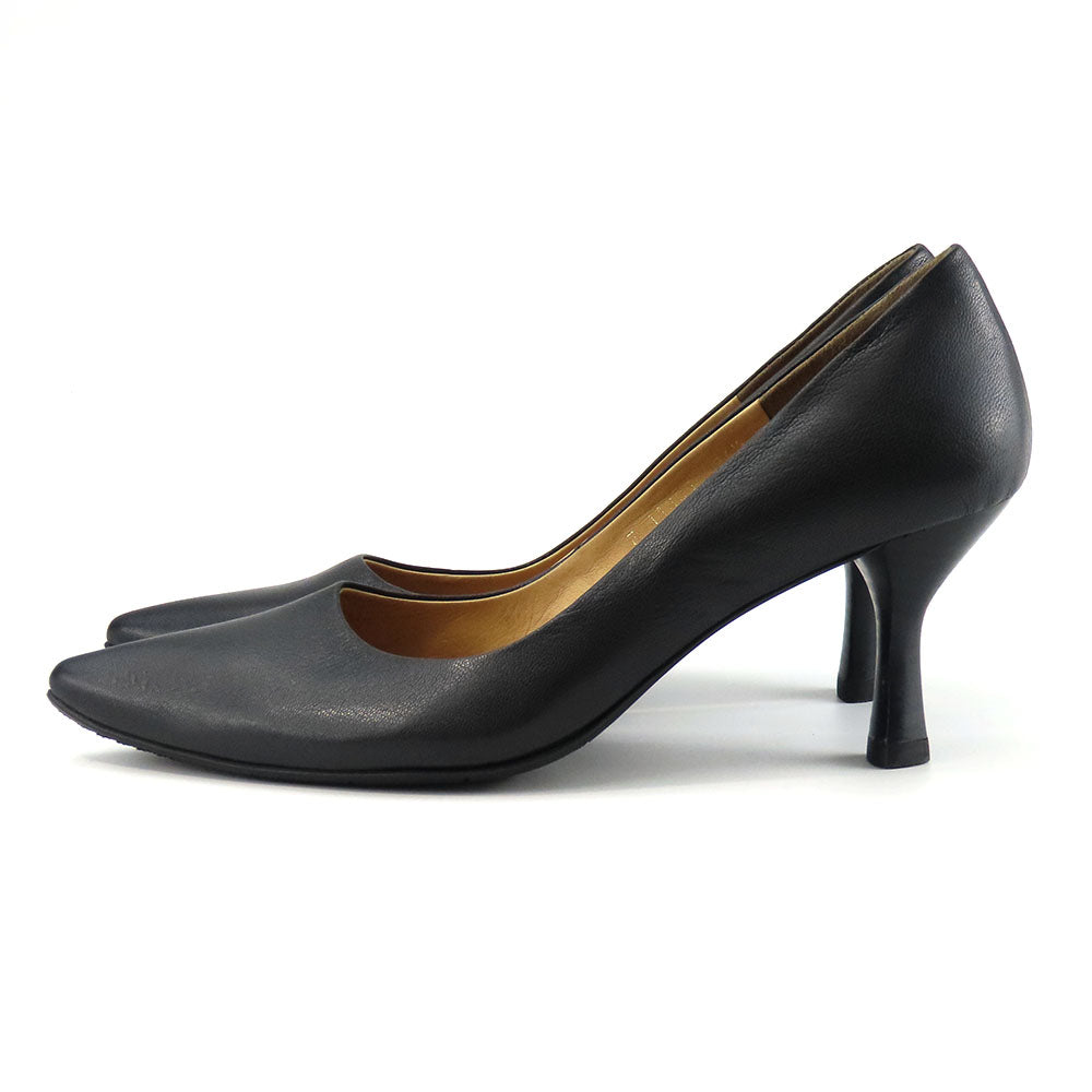 RABOKIGOSHI Works Leather Pumps Black