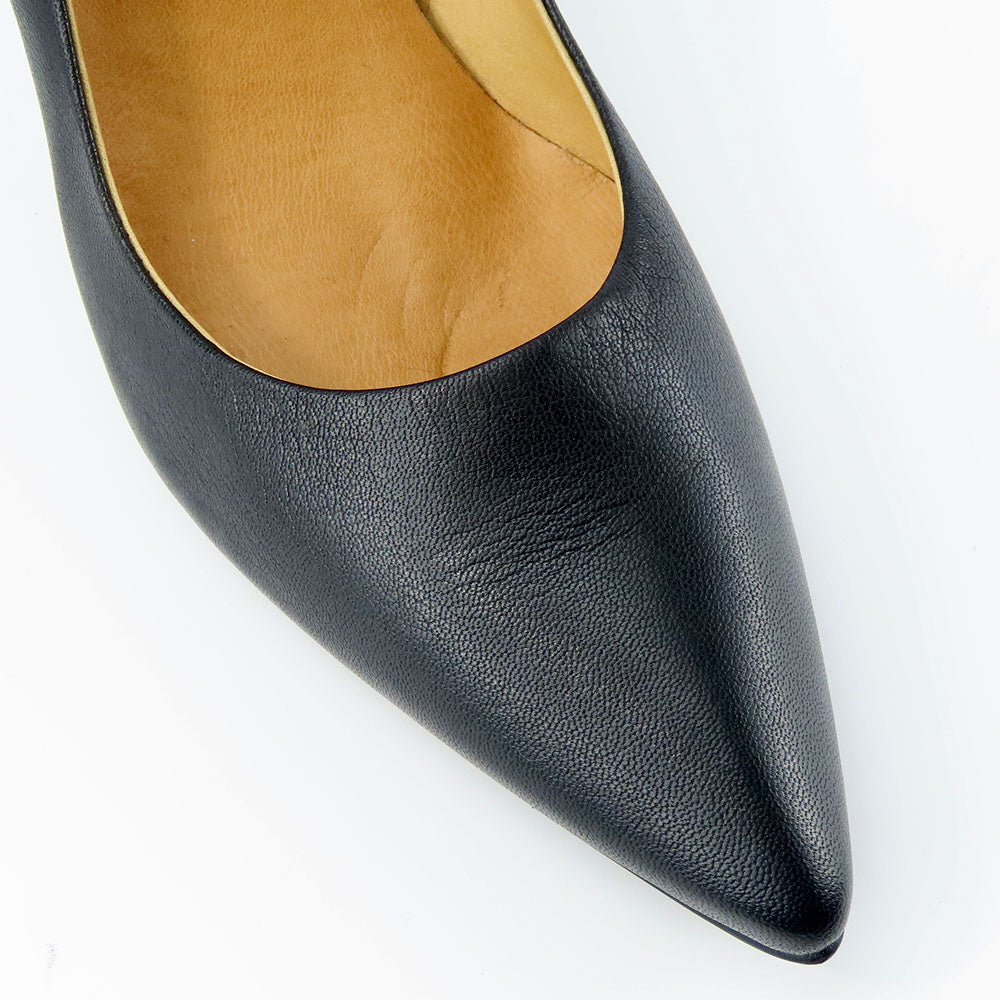 RABOKIGOSHI Works Leather Pumps Black