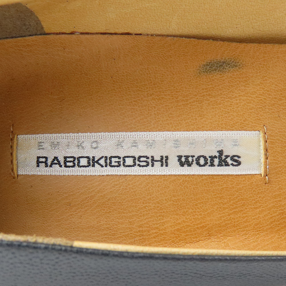 RABOKIGOSHI Works Leather Pumps Black