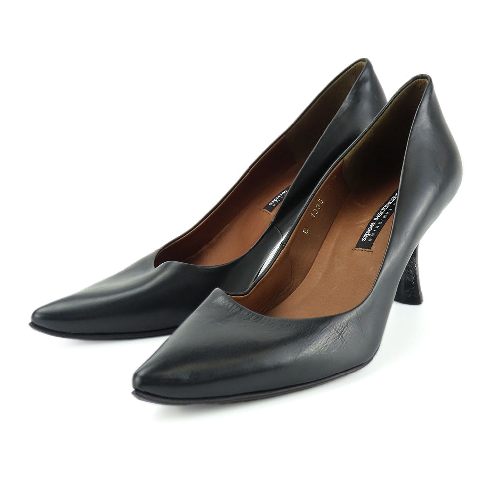 RABOKIGOSHI Works Leather Pumps Black