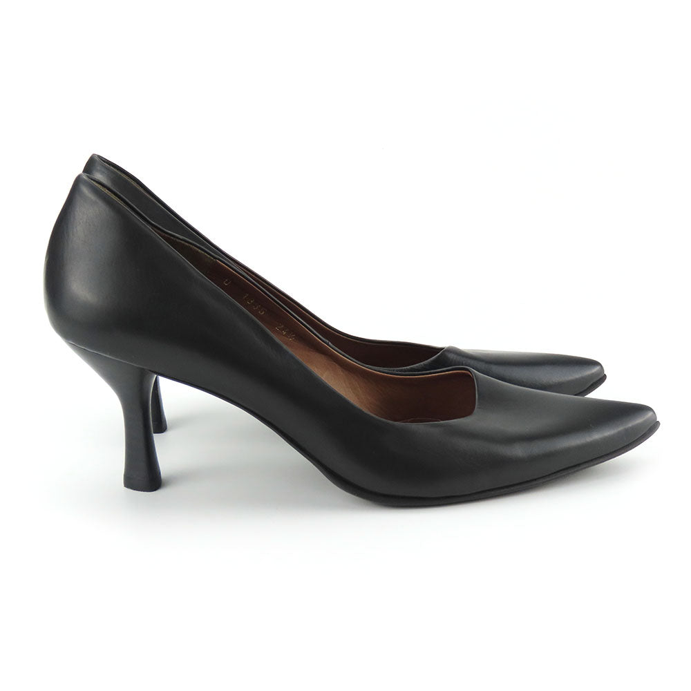 RABOKIGOSHI Works Leather Pumps Black