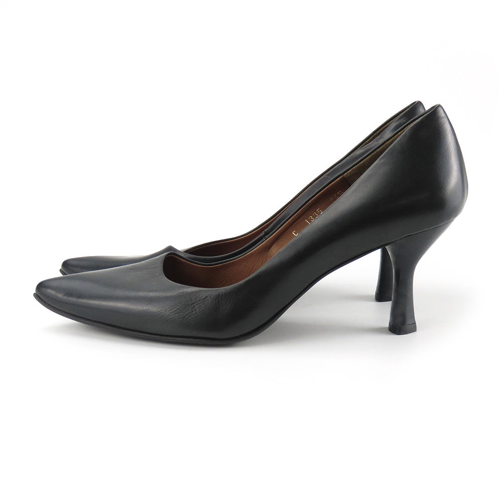 RABOKIGOSHI Works Leather Pumps Black