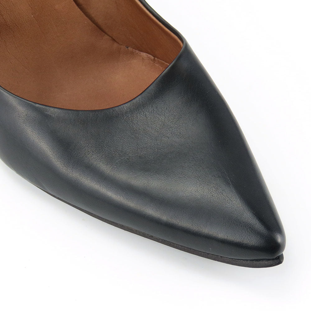 RABOKIGOSHI Works Leather Pumps Black