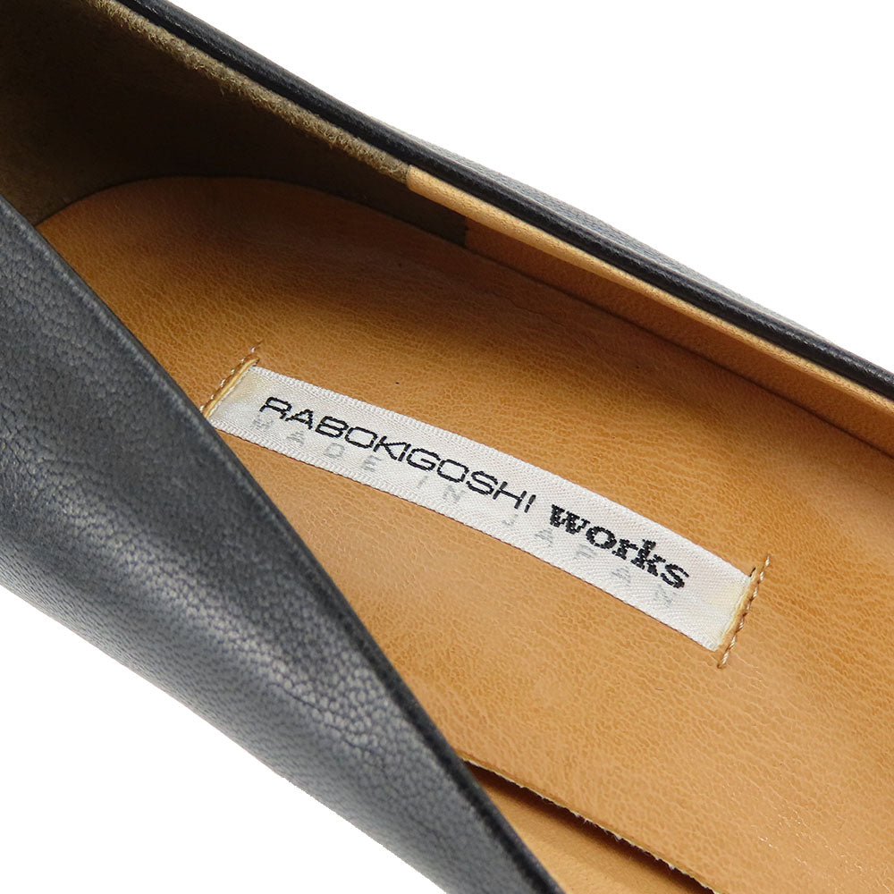 RABOKIGOSHI Works Leather Pumps Black