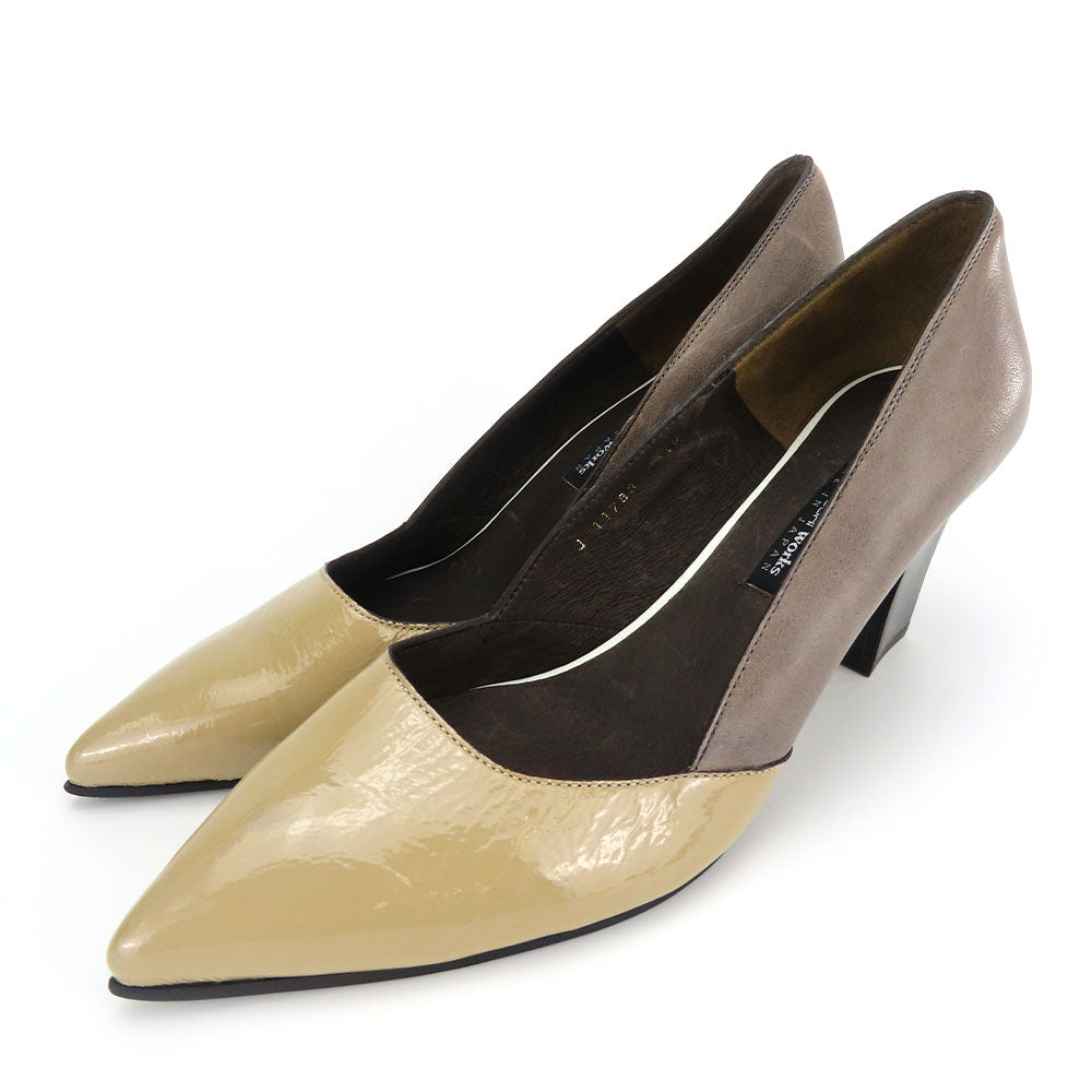 RABOKIGOSHI Works Leather Enamel Pumps