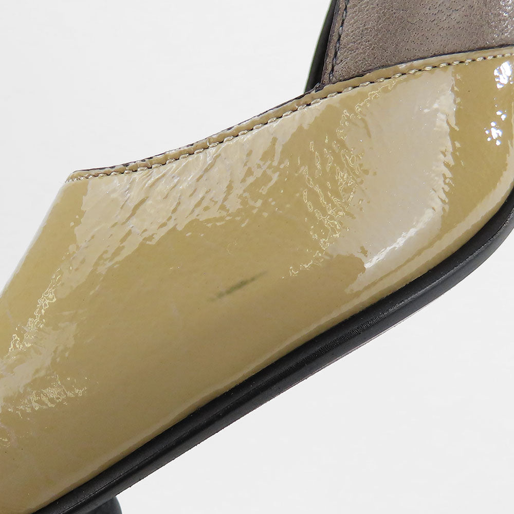 RABOKIGOSHI Works Leather Enamel Pumps