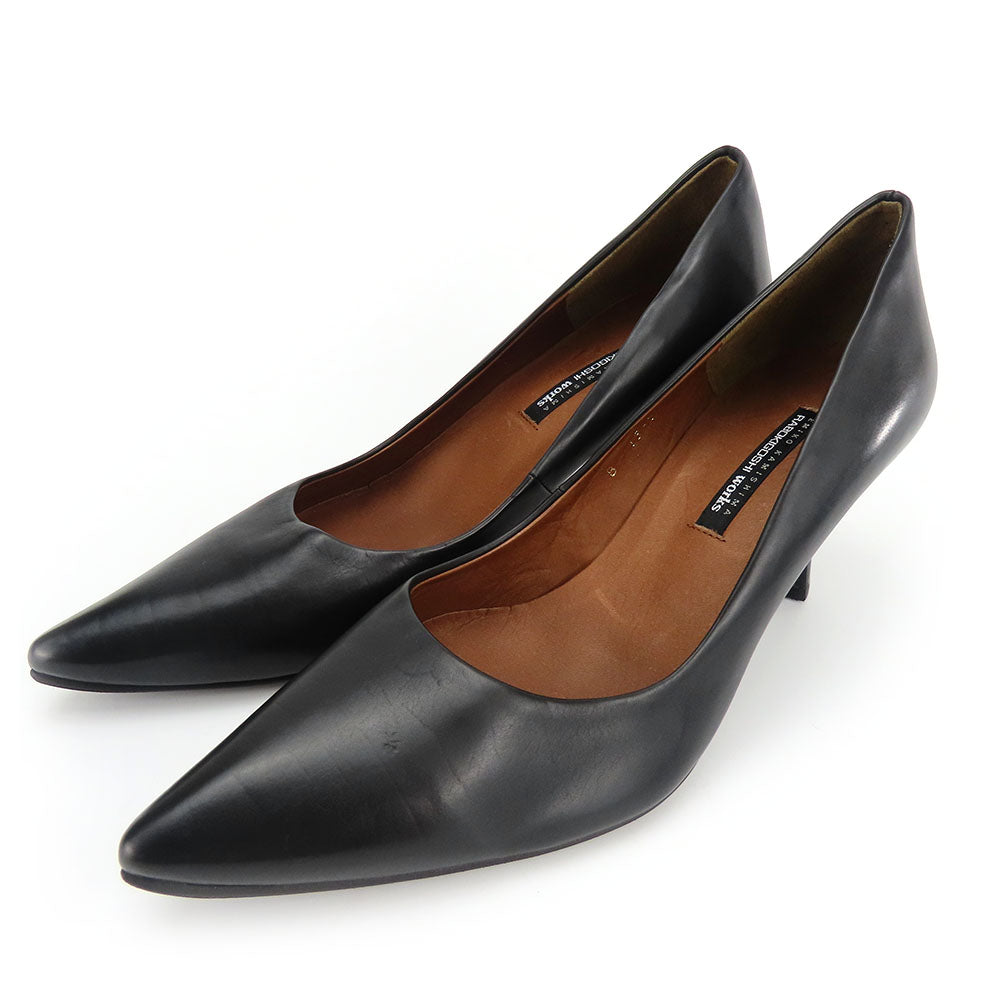 RABOKIGOSHI Works Leather Pumps Black